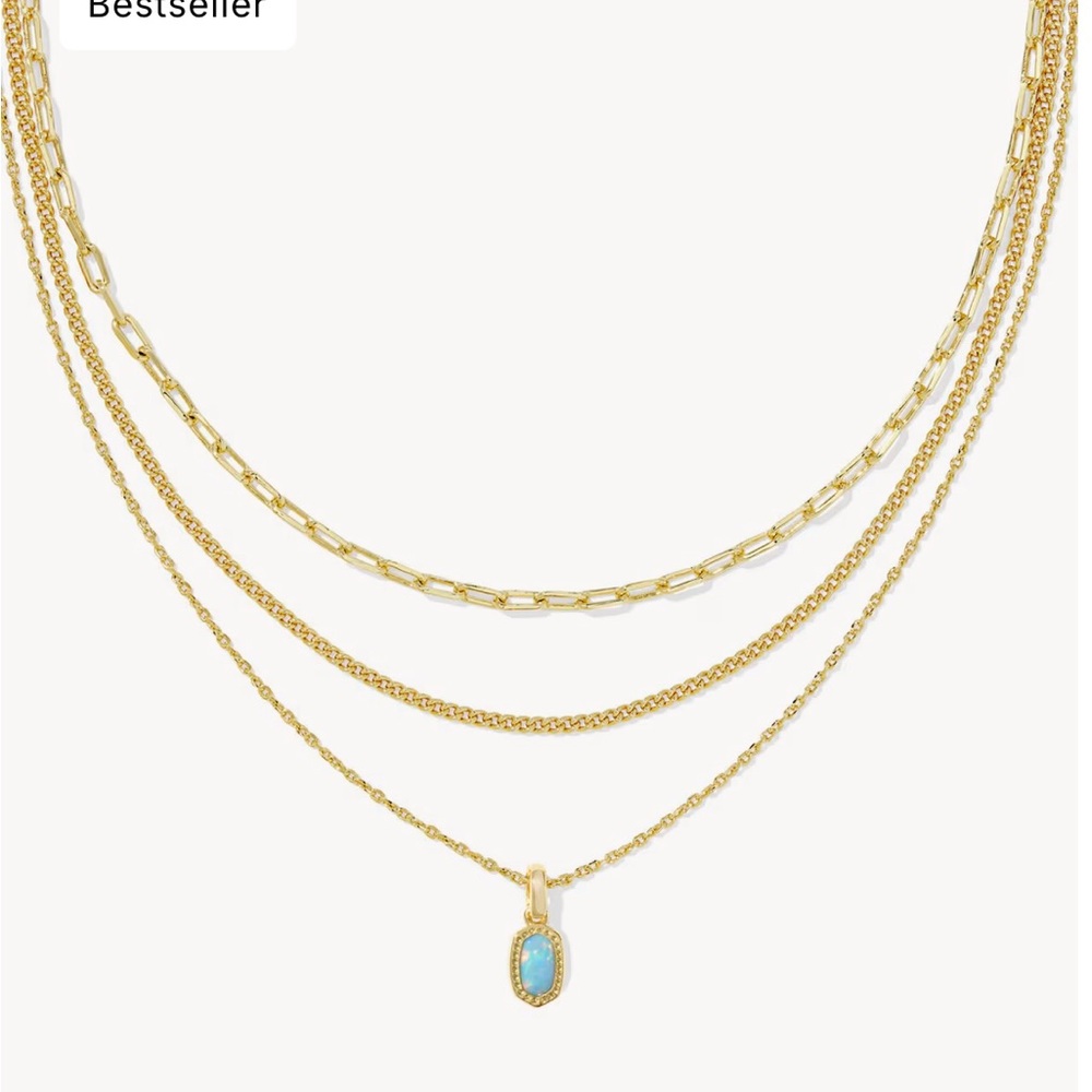 NWT Mini Elisa Gold Triple Strand Necklace (sold out in stores)